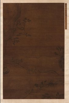 A Water-buffalo and a herd-boy near a stream, Ming or Qing dynasty, (17th century?). Creator: Unknown.