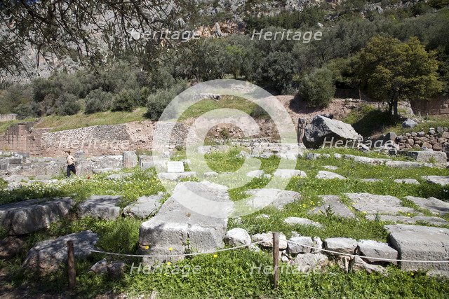The Temple of Athena at Delphi, Greece. Artist: Samuel Magal