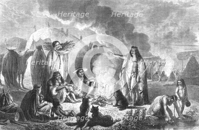 ''Patagonian encampment; Patagonia and the Patagonians', 1875. Creator: Unknown.