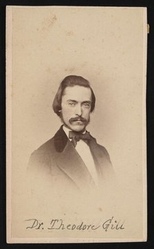 Portrait of Theodore Nicholas Gill (1837-1914), Circa 1860s. Creator: Unknown.