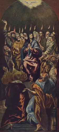 'La Venida Del Espiritu Santo', (The coming of the Holy Spirit), 1514-1519, (c1934).  Artist: El Greco.
