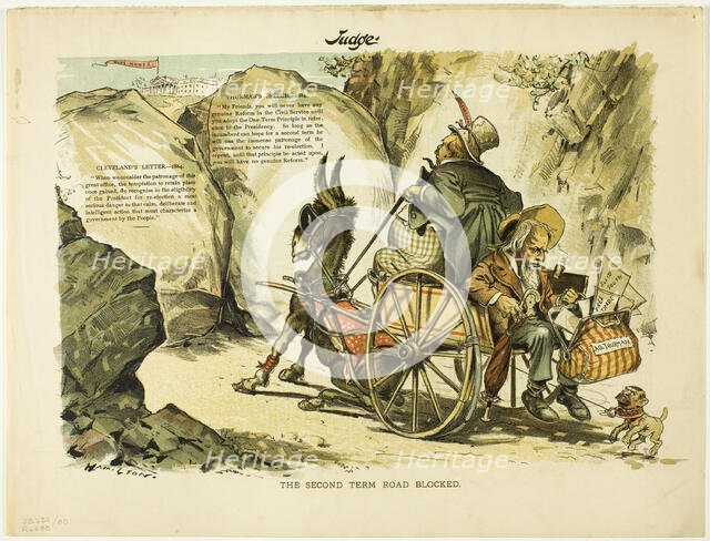 The Second Term Road Blocked, from Judge, 1884. Creator: Grant Hamilton.