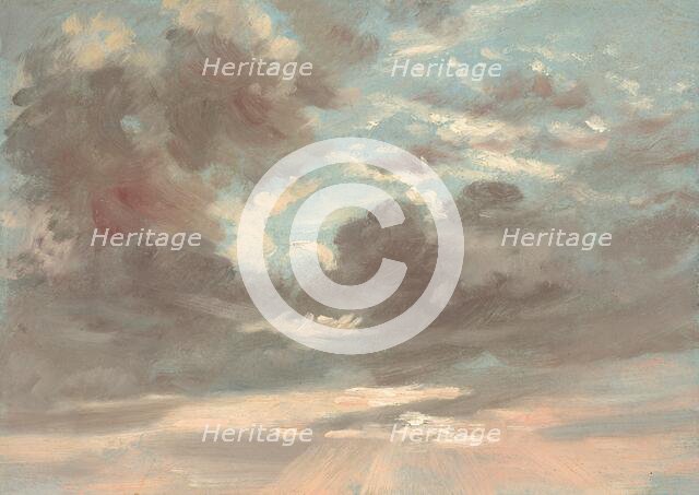 Cloud Study: Stormy Sunset, 1821-1822. Creator: John Constable.
