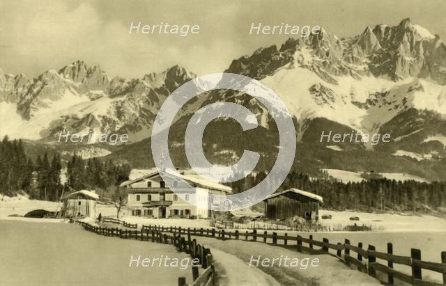 The Kaiser Mountains, Oberndorf, Tyrol, Austria, c1935.  Creator: Unknown.
