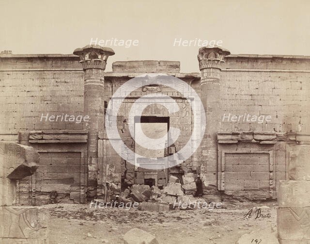 Madinet Habu, Entry Way to the Small Temple. Luxor, West Bank, between 1860 and 1903. Creator: Antonio Beato.