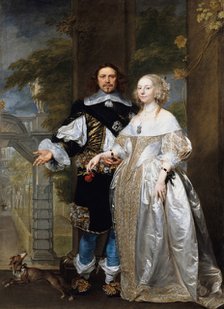 Portrait of a Married Couple in the Park, 1662. Artist: Coques, Gonzales (1614/18-1684)