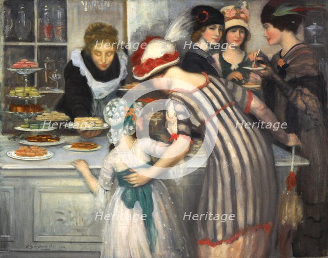 Dans la Patisserie , 1911. Creator: Caro-Delvaille, Henry (1876-1928).