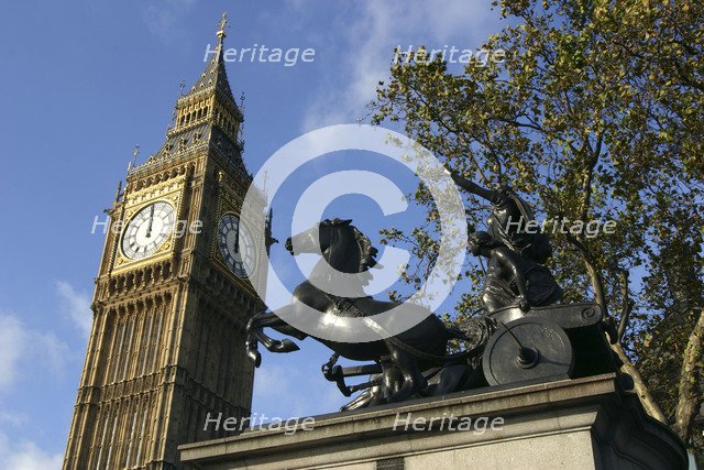Big Ben stopped, Palace of Westminster, London, 2005 Artist: Unknown