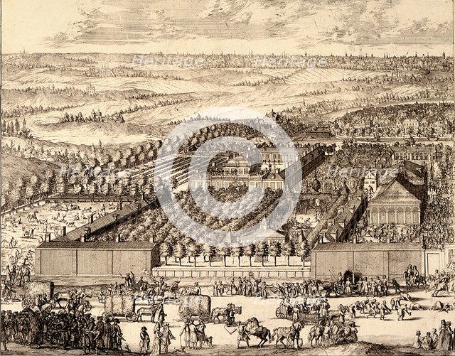 German Quarter (Nemetskaya sloboda) in Moscow (left part), 1705. Artist: Schoonebeek (Schoonebeck), Adriaan (1661-1705)