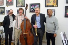 Stuart Henderson Quartet, Clocktower Cafe Jazz Club, Croydon, London, April 2025. Creator: Brian O'Connor.