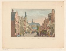 View of the Langestraat, the town hall and the Grote Kerk in Alkmaar, 1824-1825. Creator: Carel Frederik Bendorp.