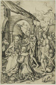 The Adoration of the Magi, from The Life of Christ, 1470/75. Creator: Martin Schongauer.
