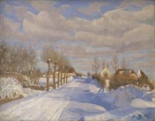 Snow-Covered Highroad in the Sunshine, 1895. Creator: Fritz Syberg.