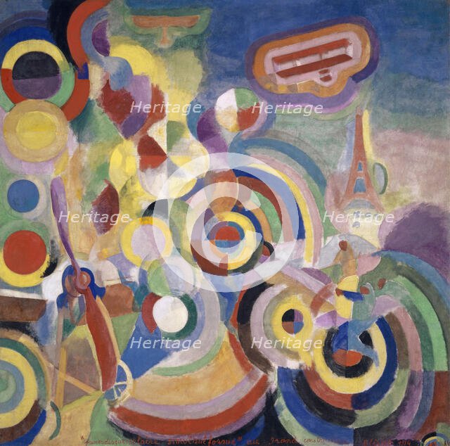 Hommage à Blériot, 1914. Creator: Delaunay, Robert (1885-1941).