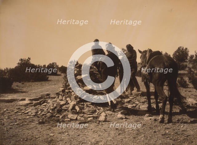 At the shrine-Navaho, c1904. Creator: Edward Sheriff Curtis.