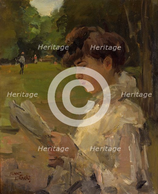 Girl reading, c. 1906. Artist: Israëls, Isaac (1865-1934)