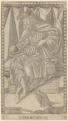 Imperator (Emperor), c. 1465. Creator: Master of the E-Series Tarocchi.