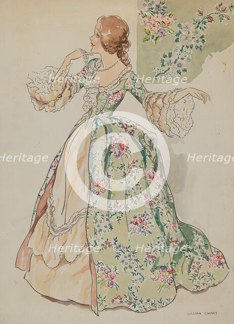 Lady's Costume, c. 1936. Creator: Lillian Causey.