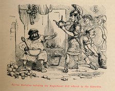 'Curius Dentatus refusing the Magnificent Gift offered by the Samnites', 1852. Artist: John Leech.