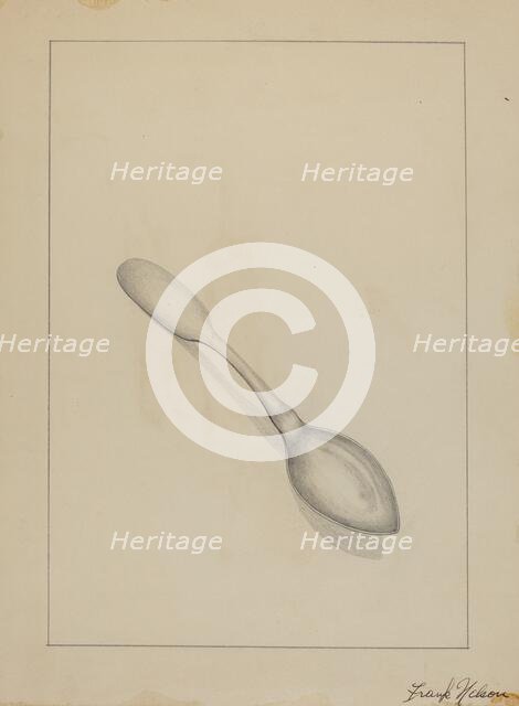 Silver Teaspoon, 1935/1942. Creator: Frank Nelson.
