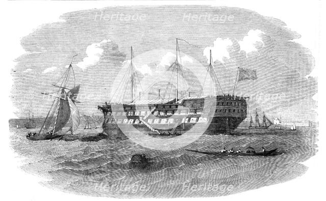 Hospital Ship near the Seraglio, at Constantinople, 1854. Creator: Unknown.