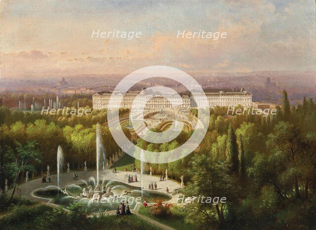 View of Versailles Palace, Second half of the 19th century. Creator: Rieger, Alberto (1834-1904).