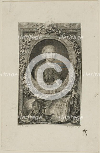 Jean Jacques Rousseau, 1764/72. Creator: Etienne Ficquet.