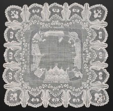 Embroidered Handkerchief, 1800s. Creator: Unknown.