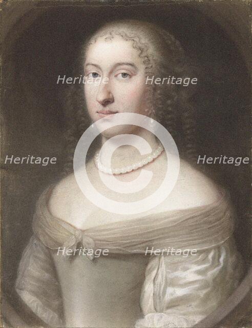 Portrait of Maria Theresa of Spain (1638-1683), Queen consort of France and Navarre, 1660. Creator: Vaillant, Wallerant (1623-1677).