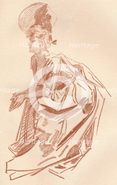 'Drawing in Sanguine', c1900 (1903-1904). Artist: Jules Cheret.