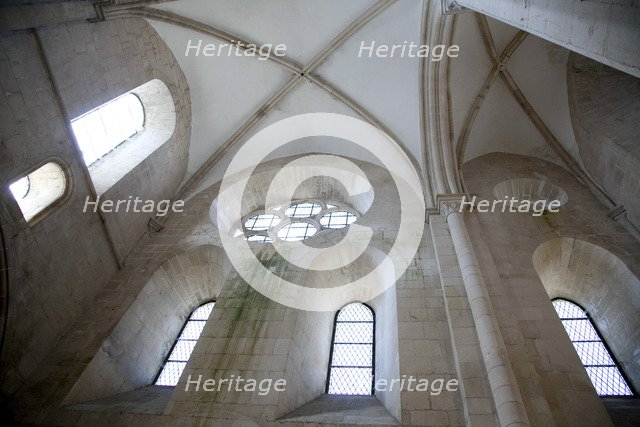 Gothic ceiling and windows, Monastery of Alcobaca, Alcobaca, Portugal, 2009.  Artist: Samuel Magal