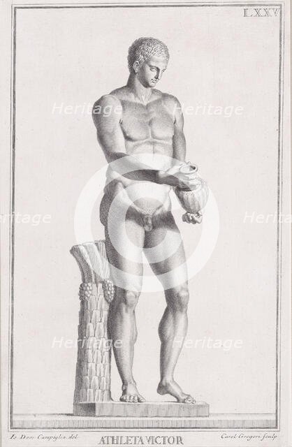 Statue of a male athlete, 1734. Creators: Carlo Gregori, Giovanni Domenico Campiglia.