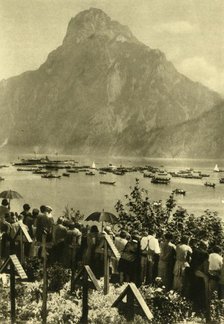 Traunstein and Traunsee, Upper Austria, c1935.  Creator: Unknown.