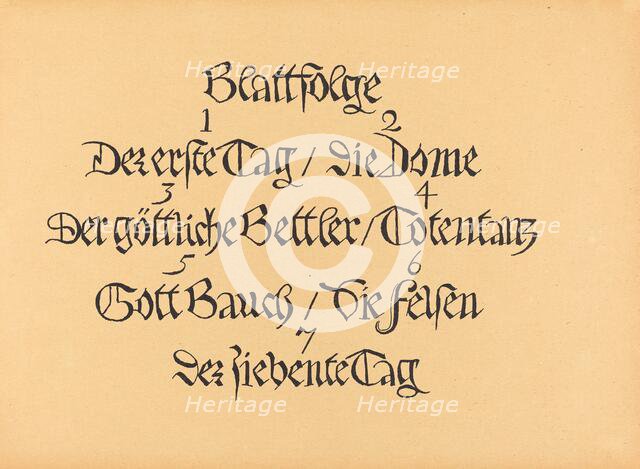 Die Wandlungen Gottes, 1920/1921. Creator: Ernst Barlach.