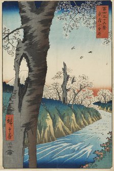 Koganei in Musashi Province, designed 1858, published 1858-1859. Artist: Ando Hiroshige.
