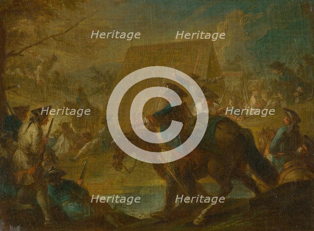 Military Camp, 1730-1740. Creator: Georg Philipp Rugendas.