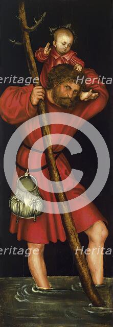 Saint Christopher (Exterior Left Wing), 1514. Creator: Lucas Cranach the Elder.