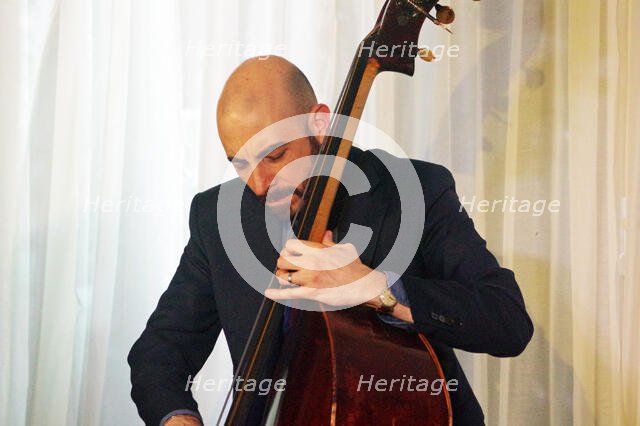 Dario Di Lecce, Scott Hamiltpn Quartet, Watermill Jazz Club, Dorking, Surrey, 2022. Creator: Brian O'Connor.