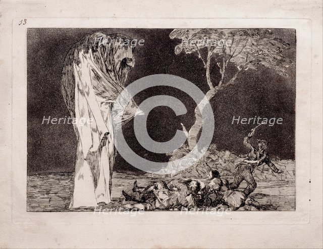 Fearful Folly (from the series Los Disparates (Follies), 1815-1819. Artist: Goya, Francisco, de (1746-1828)