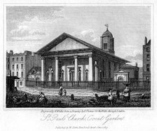 St Paul's Church, Covent Garden, Westminster, London, 1817.Artist: W Wallis
