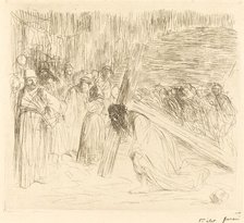 Christ Carrying the Cross (fifth plate), c. 1910. Creator: Jean Louis Forain.