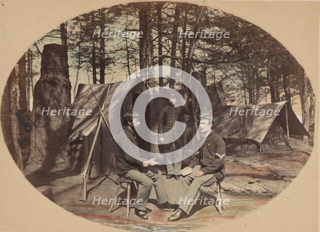 Life in Camp, 6th Corp Headquarters, ca. 1864. Creator: Egbert Guy Fowx.