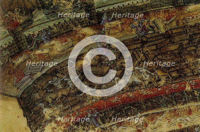 Inferno. (Abyss of Hell). Illustration to the Divine Comedy by Dante Alighieri (Detail), 1480-1490.