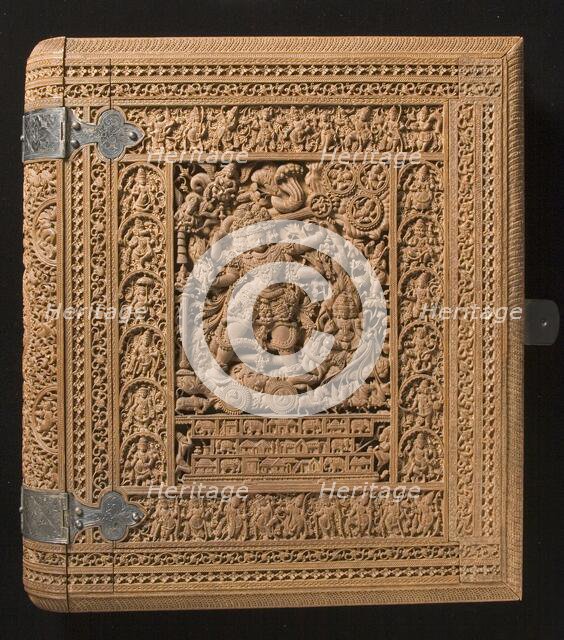 Album Cover with Shiva as the Destroyer of the Three Cities of the Demons..., c1875-c1900. Creator: N. Sivappa.