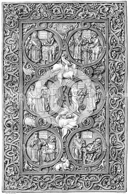 Ivory cover of a Book of Hours, 11th century (1882-1884). Artist: Tamisier