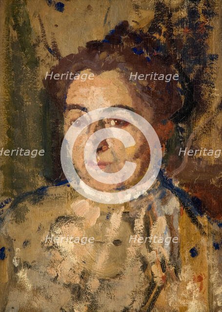 Portrait Study of a Woman, 1908-1910. Creator: Harold Gilman.