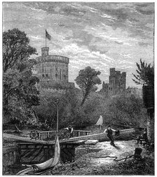 'Old Windsor Lock', 1880.Artist: Robert Taylor Pritchett