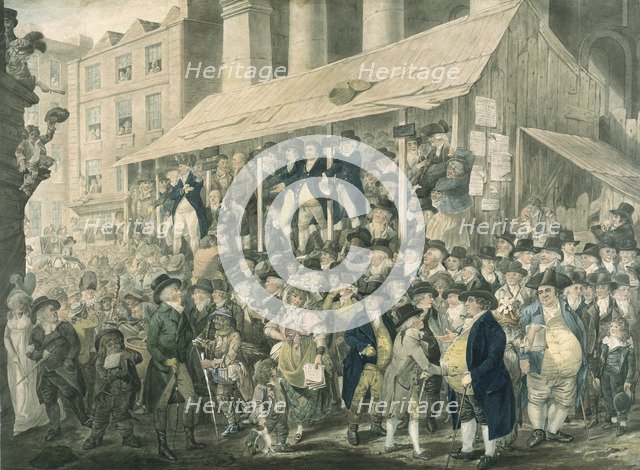 Corpulent gentlemen, 1796.  Artist: Robert Dighton