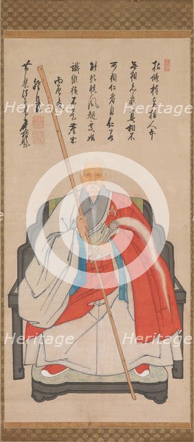 Portrait of Yinyuan Longqi (Ingen Ryuki), 1676. Creator: Unknown.