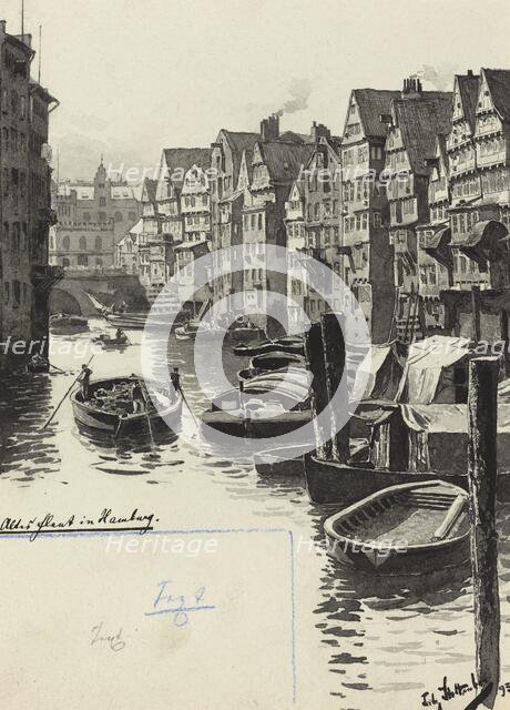 Altes Fleet, 1893. Creator: Fritz Stoltenberg.